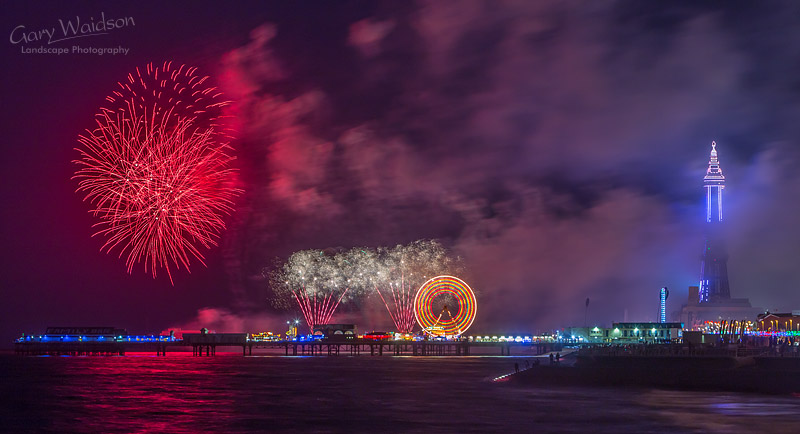 Blackpool Fireworks -  Fine Art Landscape Photography by Gary Waidson