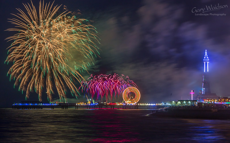 Blackpool Fireworks - Fine Art Landscape Photography by Gary Waidson
