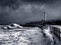 Sea wall at Seaburn, Sunderland. 