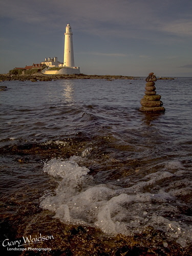 St. Mary's Island Lighthouse and medium stack. Landscape photography by Gary Waidson. St. Mary's Island Lighthouse and medium stack. Landscape photography by Gary Waidson.